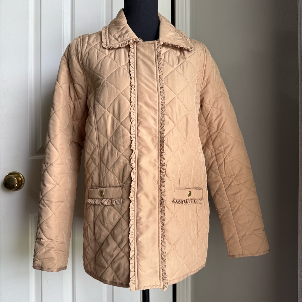 Crown & Ivy Quilted Camel Puffer Jacket